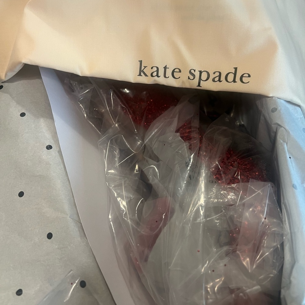 🆕kate spade new york Marabou PomPom All Over Glitter Pointed Toe Stiletto Pump - Picture 8 of 9